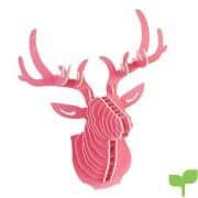 Sharplace 3D Modelo Ciervos Animales Escultura de Cabeza de Fauna Colgante de Pared de Madera – 1