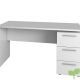 Habitdesign 004605BO – Mesa de despacho 3 cajones, Color Blanco Brillo, Medidas: 74 x 138 x 60 cm de Fondo