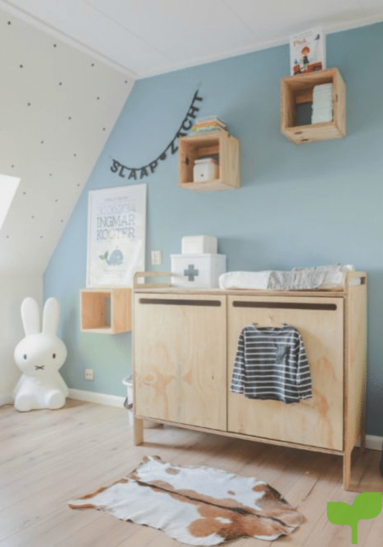Armarios y muebles para la decoración de la habitación del bebé