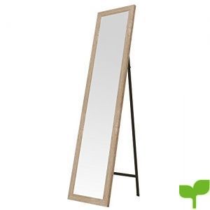 Espejo de pie de Madera Beige nórdico para Dormitorio de 37 x 157 cm France – LOLAhome