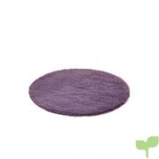 HomeMiYN Alfombra redonda multicolor de color sólido super suave para el hogar, alfombras de varios tamaños, almohadillas para el suelo para sala de estar o dormitorio, Purple Gray, Diameter:1.0ft
