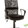 hjh OFFICE 668010 silla de oficina ARTON 20 tejido de malla / piel sintética negro, con apoyabrazos, base cromada, con apoyacabezas integrado, transpirable, fácil de limpiar, inclinable, alta calidad
