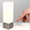 MiniSun – Lámpara de mesa táctil regulable ‘Chantal’ – moderna con forma cuadrada y pantalla de cristal blanco satinado