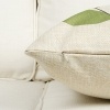 Top finel hojas algodón lino fundas de cojín almohada cuadrado decorativa para sofás Juego de 4 45x45cm Azul