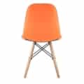 Mc Haus Sena Button Pack 4 Sillas Comedor, Naranja, 66 x 64 x 53 cm