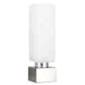 MiniSun – Lámpara de mesa táctil regulable ‘Chantal’ – moderna con forma cuadrada y pantalla de cristal blanco satinado
