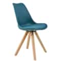 [en.casa]®] 2X sillas de Comedor Color Turquesa tapizadas – sillas de Cocina de Cuero sintético