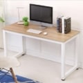 Mesa de ordenador, escritorio con ranuras de trabajo: mesa de comedor, mesa de reuniones, mesa para la casa, la oficina o el estudio, 120 × 60 × 74 cm