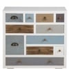 AC Design Furniture 63374 Suwen – Cómoda con cajones multicolores, Blanco