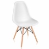 Mc Haus Pack 4 sillas Nordicas Color Blanco para Comedor o Exterior, 61x61x53