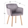 Movian Vardar – Silla de comedor, gris