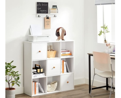 Organiza tu hogar con estanterías cuadradas: Versatilidad y estilo en un solo mueble