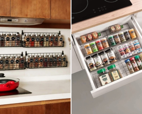 Organiza tu cocina con estilo: Especiero de pared para condimentos y especias