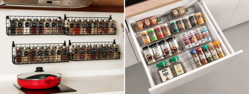 Organiza tu cocina con estilo: Especiero de pared para condimentos y especias