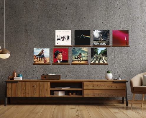 Organiza tu música con estilo: Estantería de pared para CDs y discos