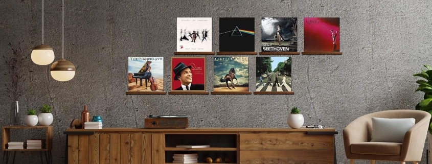 Organiza tu música con estilo: Estantería de pared para CDs y discos