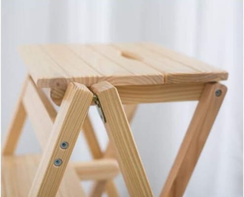 Taburete escalera plegable de madera: la solución práctica y elegante para tus necesidades en altura